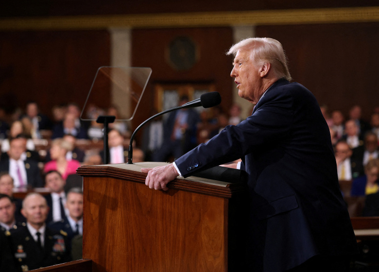 Вашингтон, округ Коламбия, 4 марта 2025 года. Дональд Трамп выступает с речью перед Конгрессом США