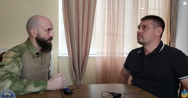 Кадр интервью с российским военнопленным