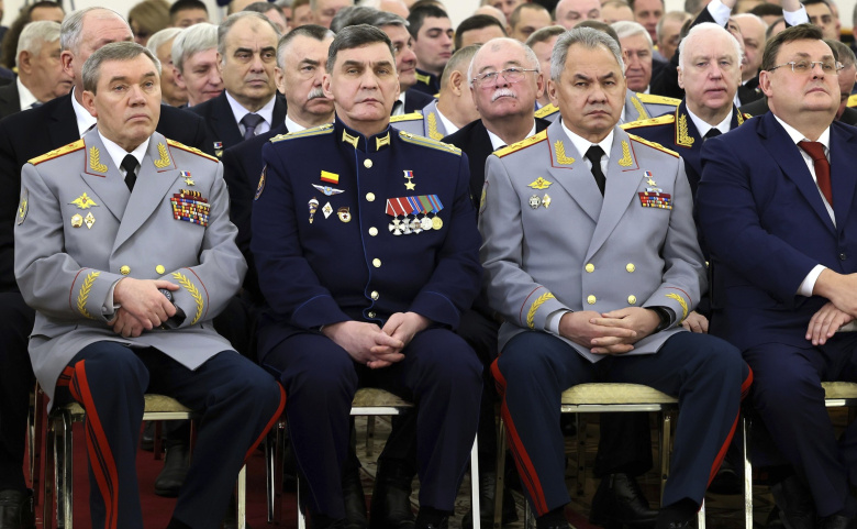 Российские военачальники на вручении наград в Кремле