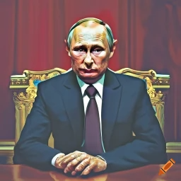Президент РФ Владимир Путин. Изображение, созданное нейросетью Craiyon