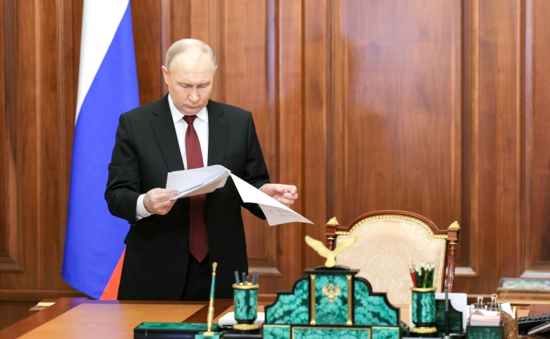 Владимир Путин перед началом инаугурации, 7 мая 2024 года