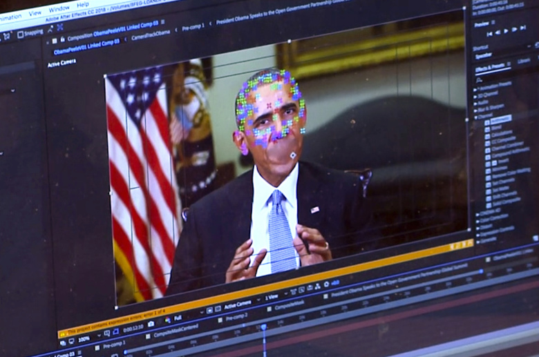 Фейковое видео с Бараком Обамой, на котором видно, как можно фабриковать видео. Deepfake Videos / AP / TASS