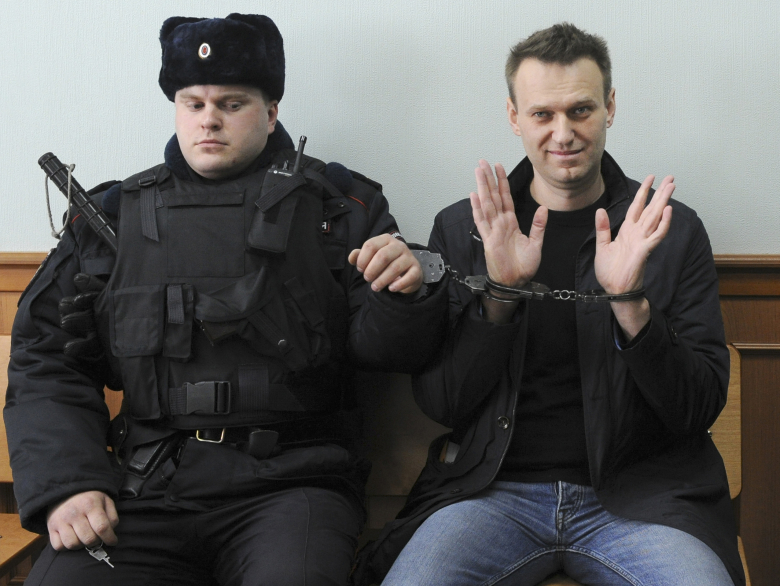 Рассмотрение жалобы на административный арест Алексея Навального в Мосгорсуде. Фото: AP / TASS