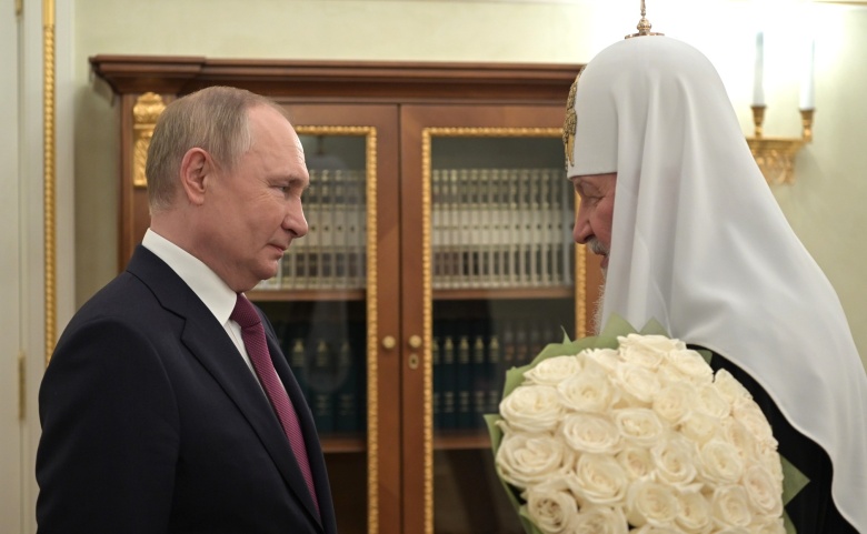 Президент РФ Владимир Путин и патриарх Московский и всея Руси Кирилл