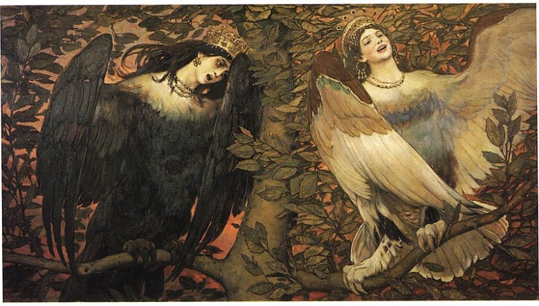 Виктор Васнецов, "Сирин и Алконост. Песнь радости и печали", 1896
