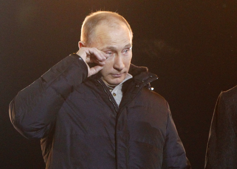 Владимир Путин во время речи на Манежной площади после выборов, 2012 год