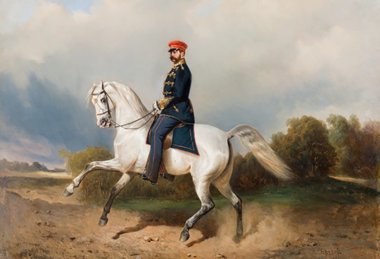 Николай Сверчков. Конный портрет императора Александра II. 1871