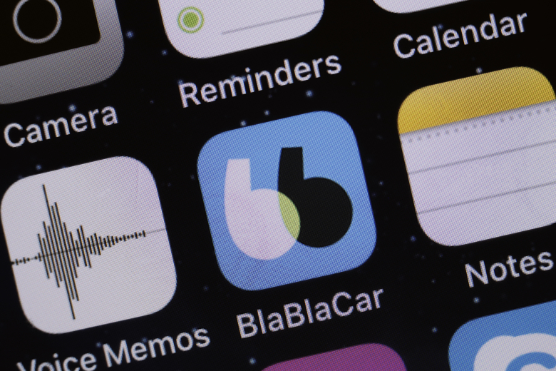 Приложение сервиса поиска попутчиков BlaBlaCar. Фото: Татьяна Флегонтова / ТАСС