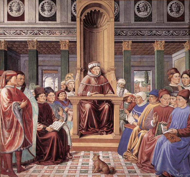 Аврелий Августин читает лекцию в Риме