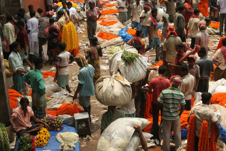 Уличный рынок в Индии