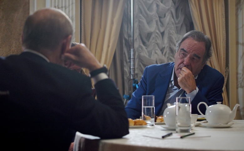 Оливер Стоун во время интервью с Владимиром Путиным. Москва, Кремль, 19 июня 2019 года
