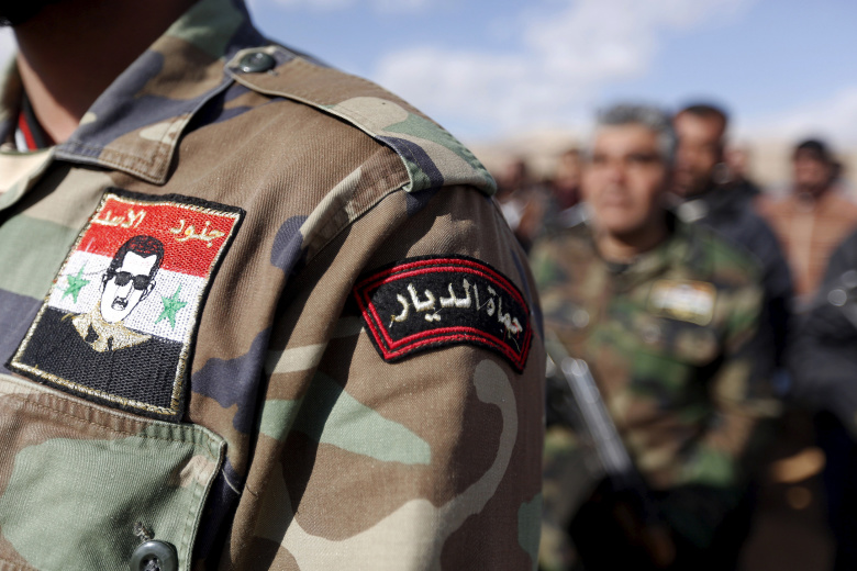 «Cолдаты аль-Асада» добровольцы вызвавшиеся присоединиться к сирийской армии.  Фото: Omar Sanadiki / Reuters