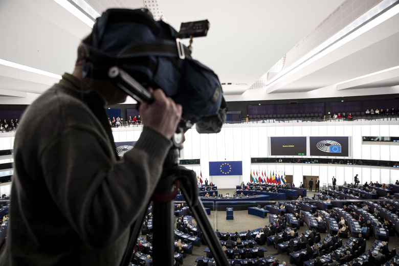 Зал пленарных заседаний Европейского парламента в Страсбурге