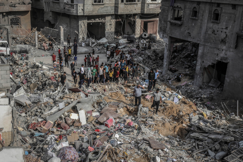 Разрушения в секторе Газа после авиаудара Израиля