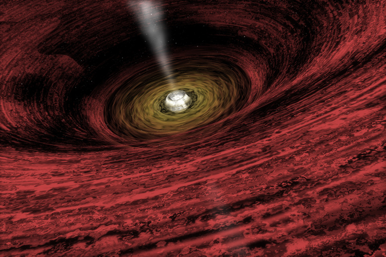 Визуализация черной дыры. Изображение: Chandra X-Ray Observatory / NASA / Reuters