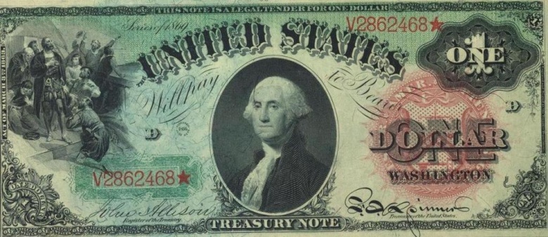 Банкнота достоинством в один доллар, 1866