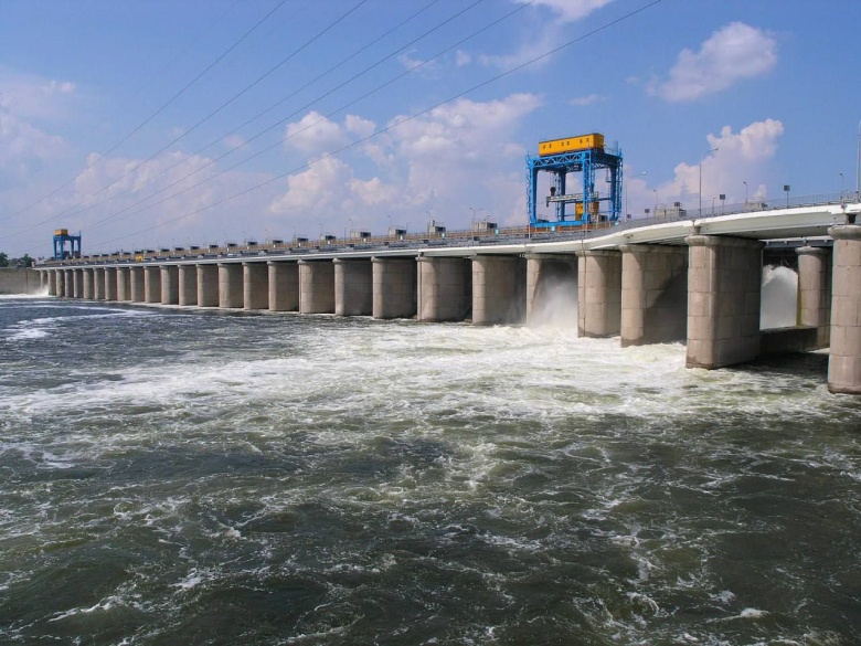 Каховская ГЭС до разрушения
