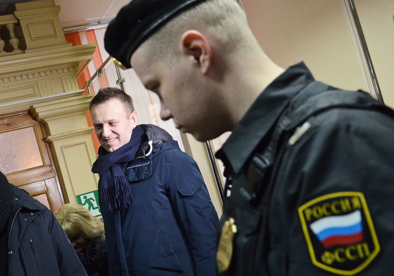Заседание суда по делу «Кировлеса» против Алексея Навального и Петра Офицерова. Фото: Александр Бахтин / ТАСС