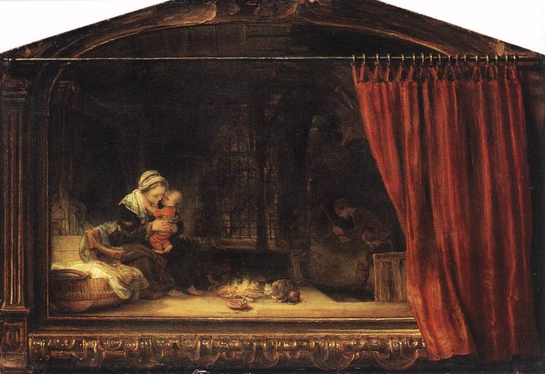Рембрандт «Святое семейство с занавесом», 1646 / Wikimedia Commons