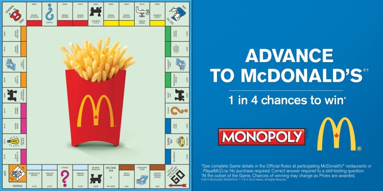 Игра "Монополия" от McDonald's. Фото: wikipedia.org