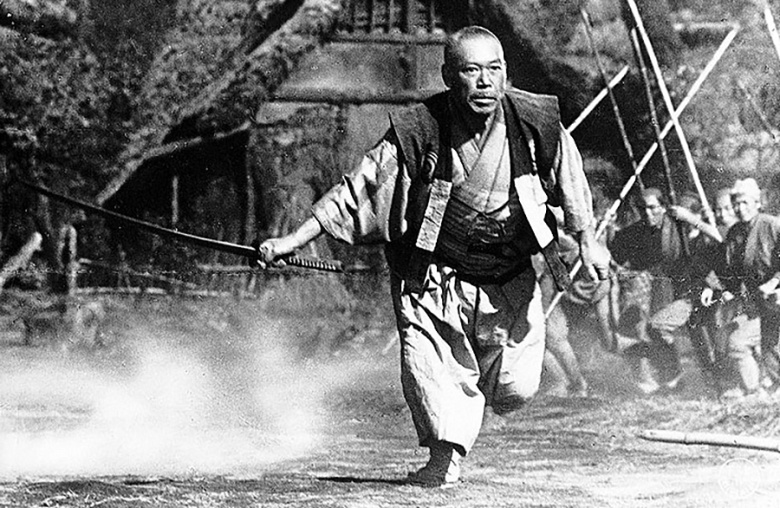 Кадр из фильма "Семь самураев" (Акира Куросава, 1954)