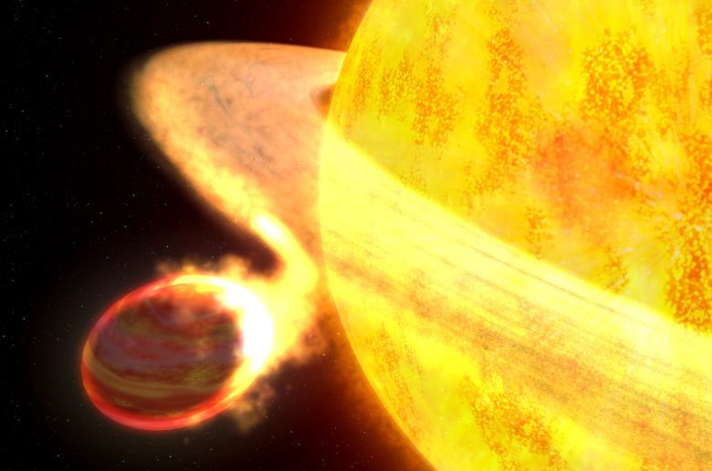 Поедание Солнцем планеты в представлении художника. Иллюстрация: G. Bacon /  NASA