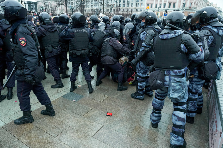 Пушкинская площадь, Москва, 23 января 2021 года. Фото: Global Look Press