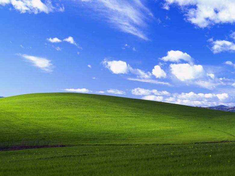 "Безмятежность" - фотография Чарльза О'Риэра, сделанная в январе 1996-го в калифорнийском округе Сонома на среднеформатную камеру Mamiya и пленку Fujifilm Velvia. В 2000-х это изображение считалось самым просматриваемым в мире после того, как Misrosoft использовала его для "обоев" Windows XP
