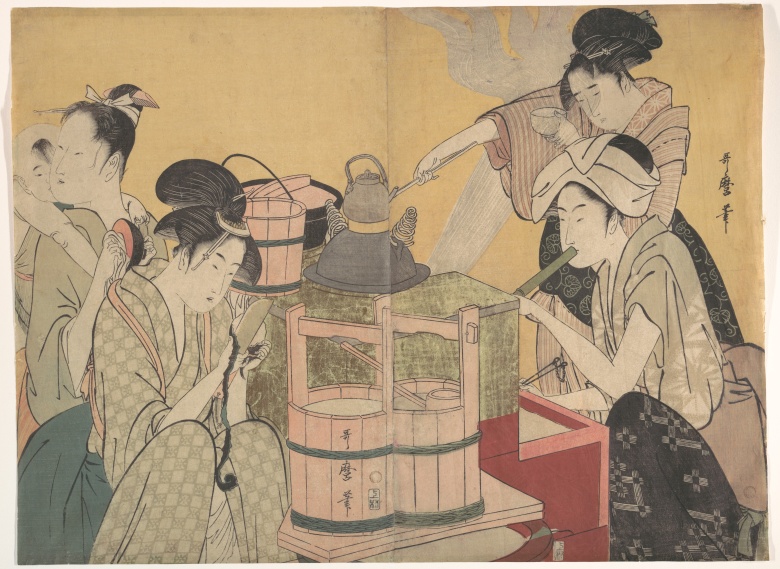 Китагава Утамаро. Сценка на кухне, ок. 1800