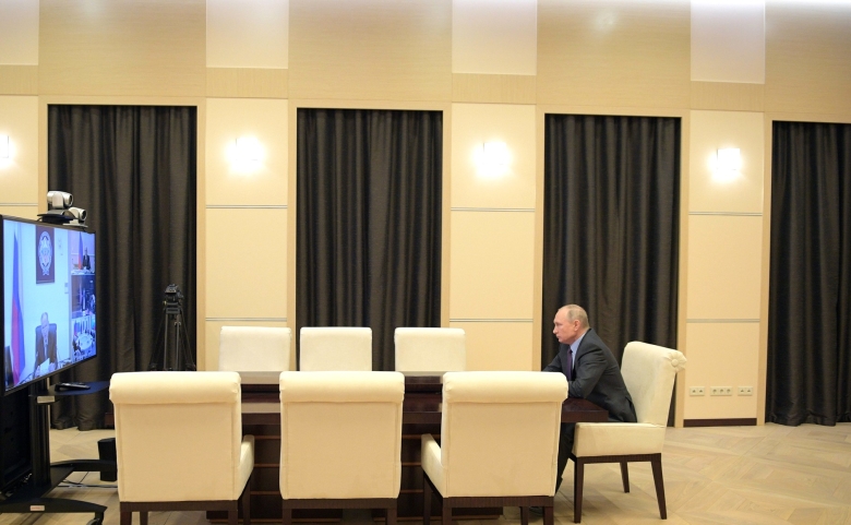 Владимир Путин на совещании с постоянными членами Совета безопасности. Фото: Kremlin.ru