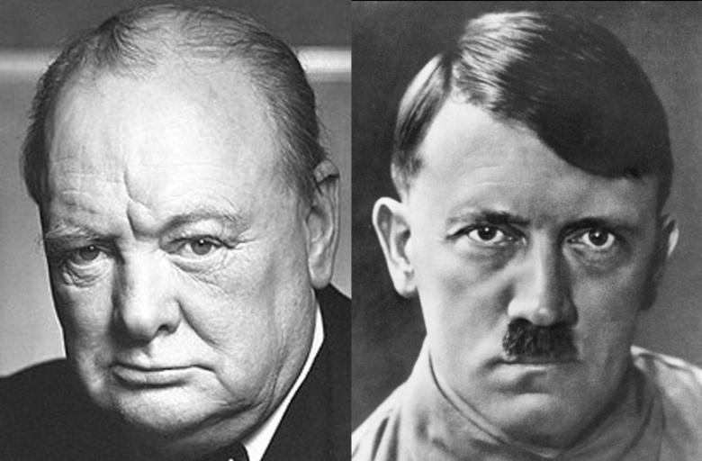 Уинстон Черчилль и Адольф Гитлер