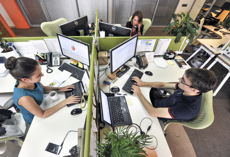 Сотрудники в новосибирском офисе компании «Яндекс».