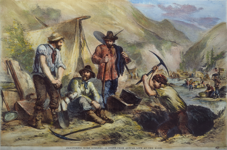 Золотоискали в Калифорнии, 1856.