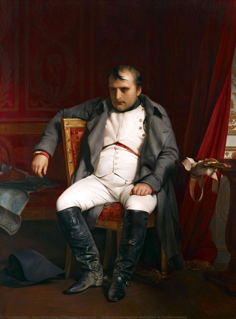 Поль Деларош. "Наполеон в Фонтенбло 11 апреля 1814 года". 1845 г., Королевская коллекция, Лондон.