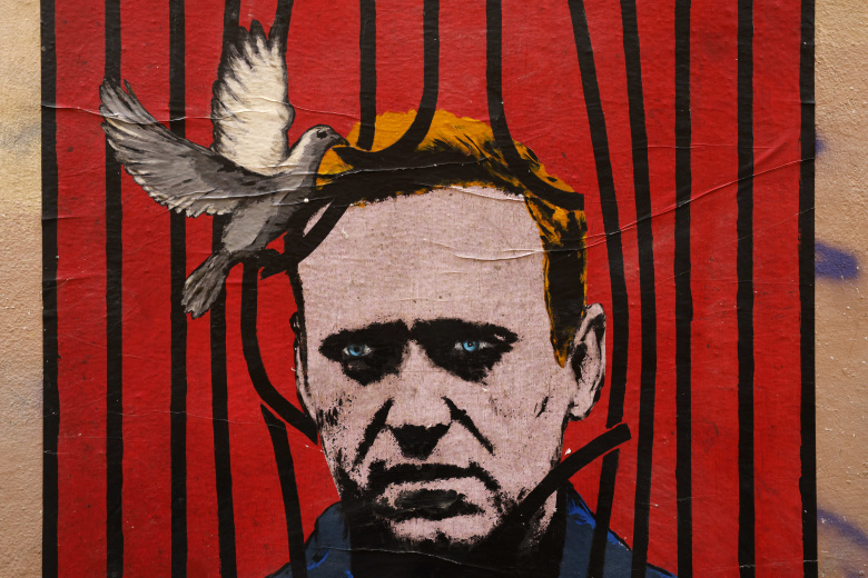 Граффити с портретом Алексея Навального. Фото: Global Look Press