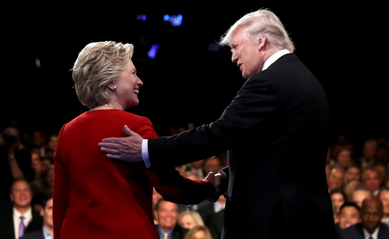 Дональд Трамп и Хиллари Клинтон, Нью-Йорк, 26 сентября 2016.