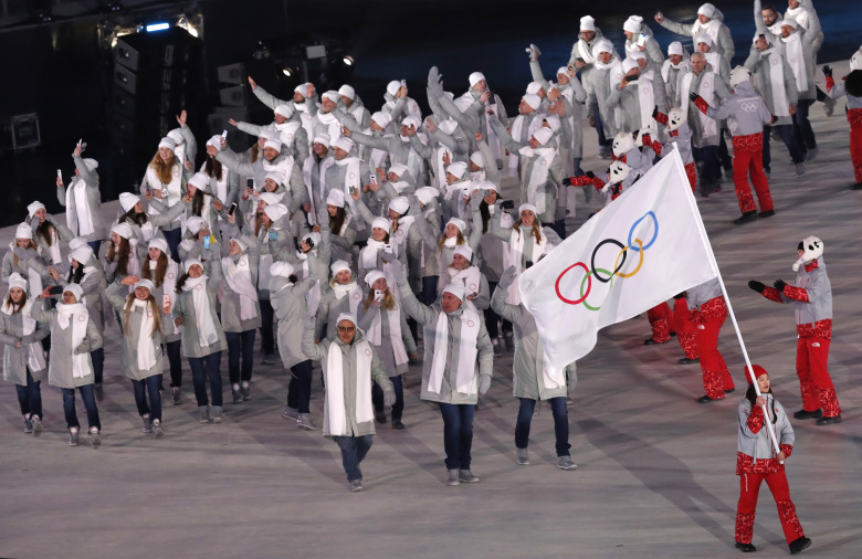 Российская сборная под нейтральным флагом на Олимпиаде в Пхёнчхане, 2016 год. Фото: Eric Gaillard / Reuters