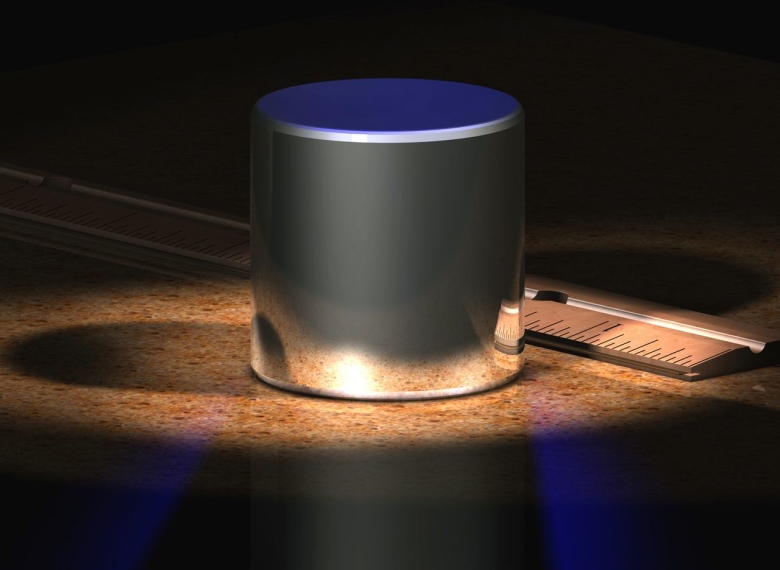 Компьютерное изображение международного прототипа килограмма. Фото: wikipedia.org