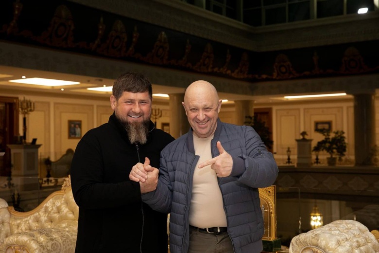Рамзан Кадыров и Евгений Пригожин до конфликта