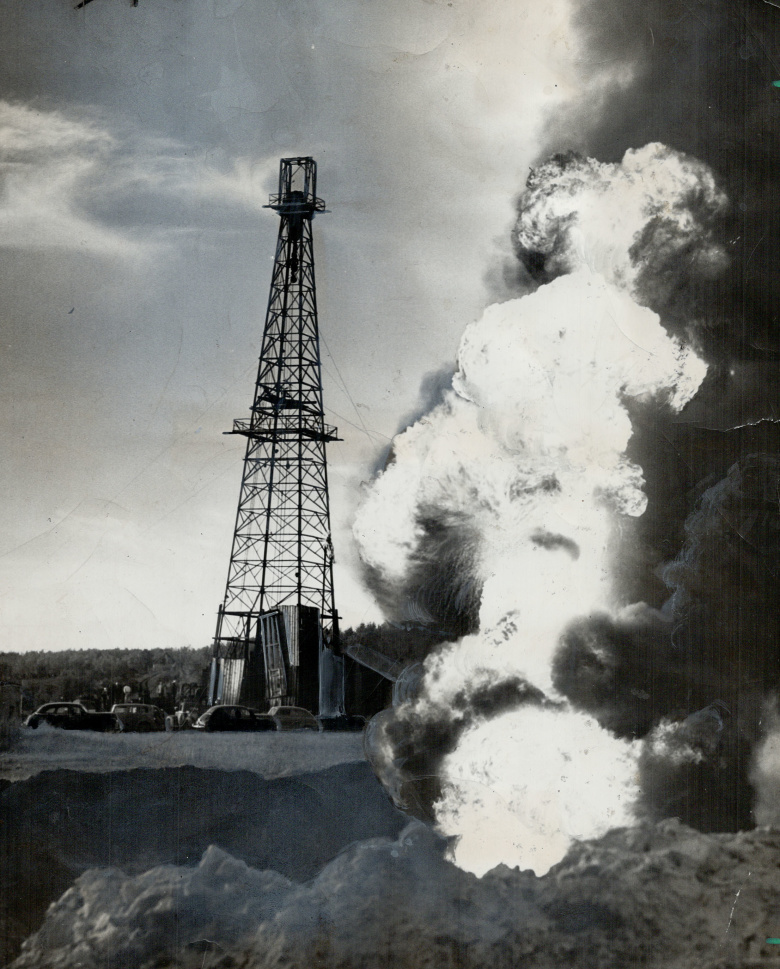 Нефтяная вышка в Альберто, Канада, 1949 год