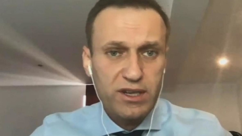 Скриншот выступления Алексея Навального в Европарламенте.