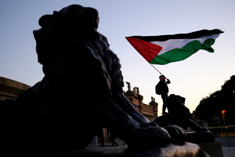 Акция протеста в поддержку Газы в Барселоне