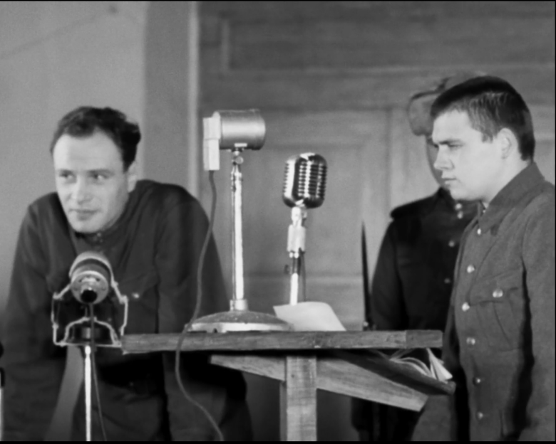 Кадр из кинохроники 1946 года "Киевский процесс"
