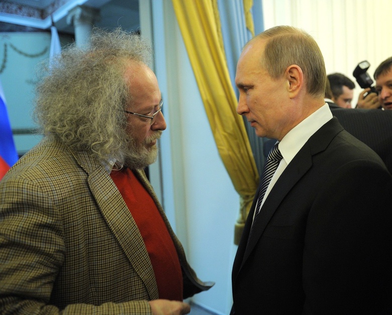 Алексей Венедиктов и Владимир Путин в 2012 году