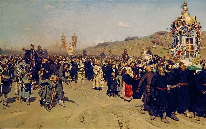 Крестный ход в Курской губернии,1883 год. Картина Ильи Репина