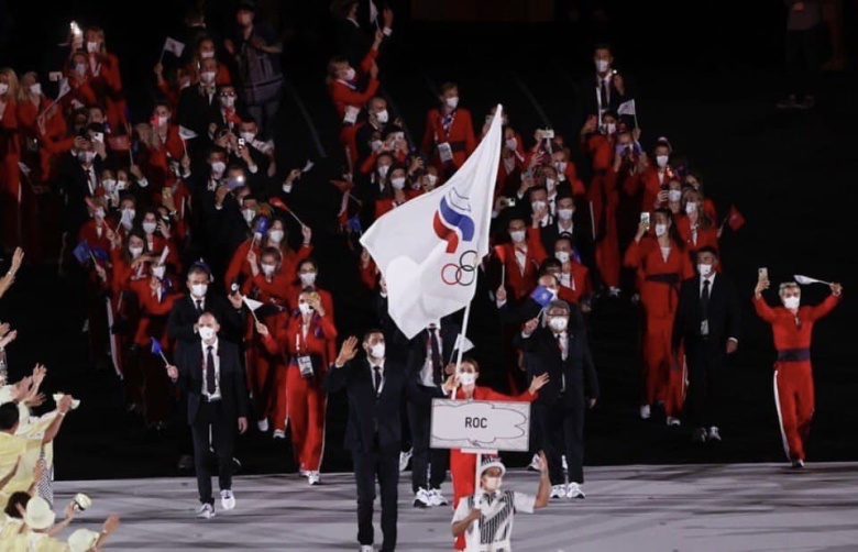 Российская сборная на открытии Олимпиады в Токио
