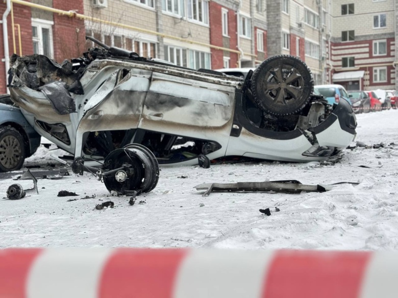 Последствия  обстрела в Белгороде 30 декабря 2023 года