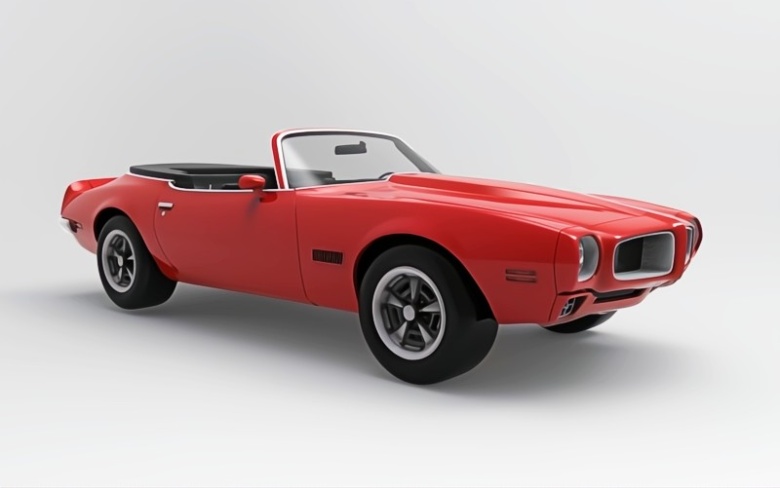 Красный Pontiac Firebird (1970)