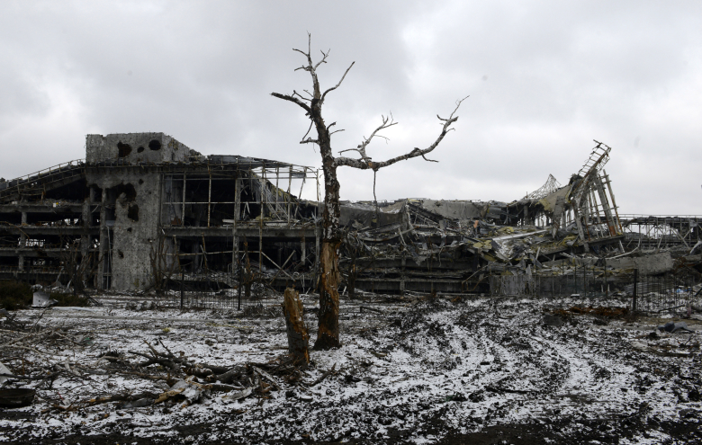 Здание аэропорта в Донецке, где велись продолжительные бои между армией ДНР и Нацгвардией Украины