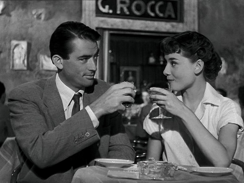 Кадр из фильма "Римские каникулы", 1953 г.